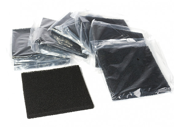 493LH 50W Table Top Extractor Fan Replacement Activated Carbon Foam Filters (10pcs)