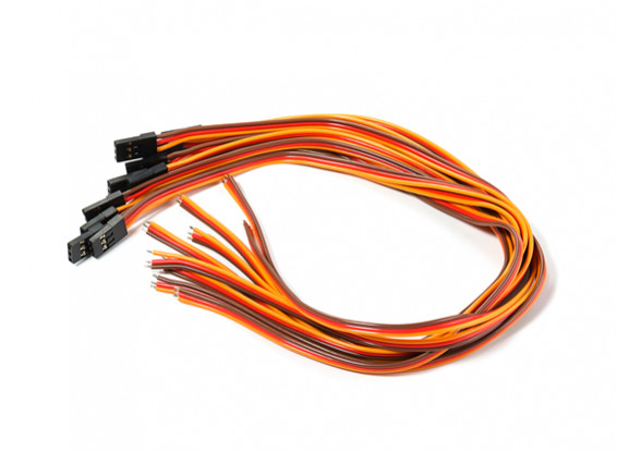 JR 30cm 22AWG Male Servo Lead (10pcs)