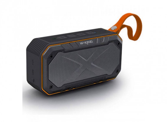 W-King S18 Waterproof Portable Intelligent Bluetooth Speaker With Calls/ FM Radio / AUX - ORANGE