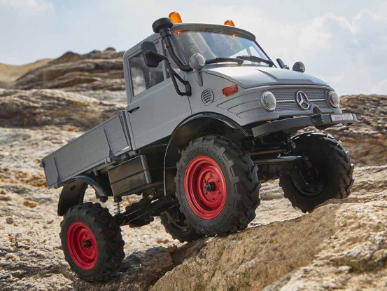 FMS (RTR) 1:24 FCX24 Mercedes-Benz Unimog 421 (Gray) 4WD Rock Crawler w/2-Speed Transmission, Tx, LiPo & Charger 