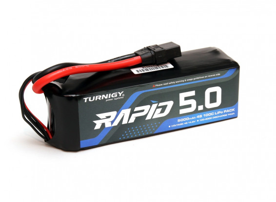 Turnigy Rapid 5000mAh 4S (14.8V) 100C LiPo Battery Pack w/XT90 Connector
