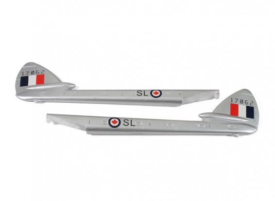 Durafly D.H.100 Vampire V3 "RCAF Silver Edition" Replacement Tailboom Set (1pr)