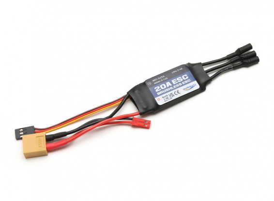 Durafly Auto-G2 V2 Gyrocopter Replacement 20A ESC w/XT60 & JST Connectors