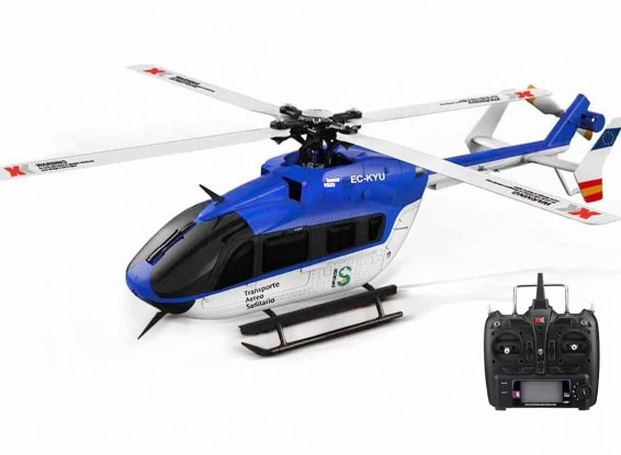 XK RTF K124 Mini EC145 Scale 6ch Helicopter w Brushless Motor 3 6 Axis Gyro System hobbyking
