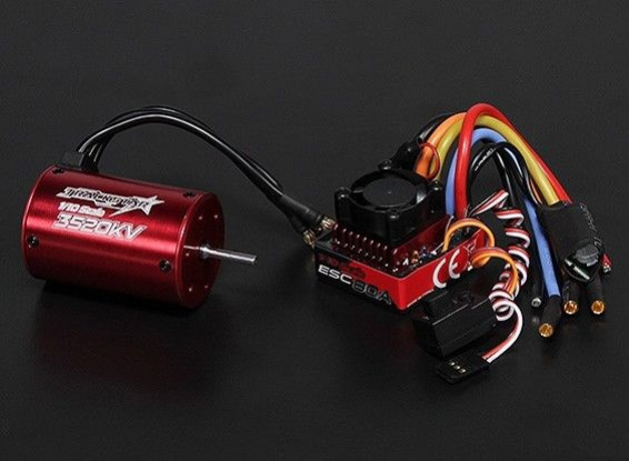 Turnigy Trackstar Водонепроницаемая 1/10 Brushless Power System 3520KV / 80A