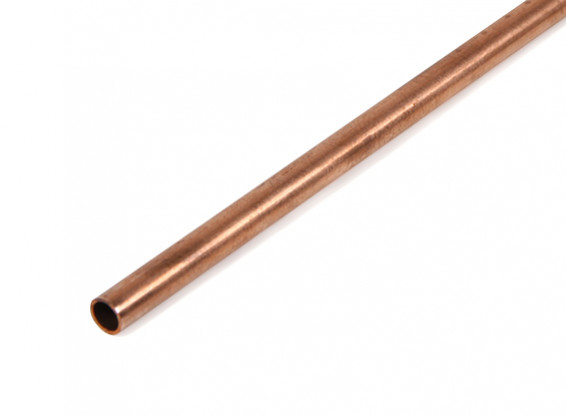 K&S Precision Metal Copper Round Stock Tube 4mm OD x 0.40mm x 1000mm (Qty 1)