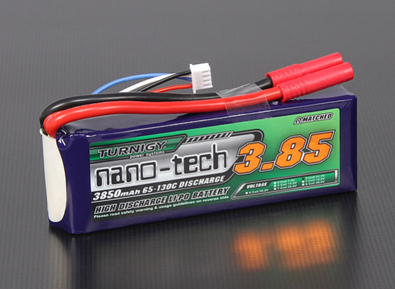 Turnigy нано-технологий 3850mah 3S 65 ~ 130C Липо пакет