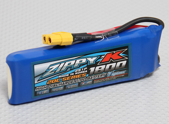 Батарея Zippy-K Flightmax 1800mah 2S1P 20C LiPoly