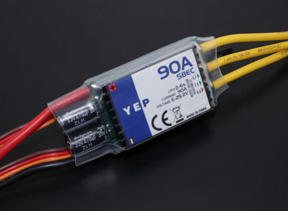 HobbyKing YEP 90А (2-6S) Бесщеточный контроллер скорости с возможностью выбора ЦМП