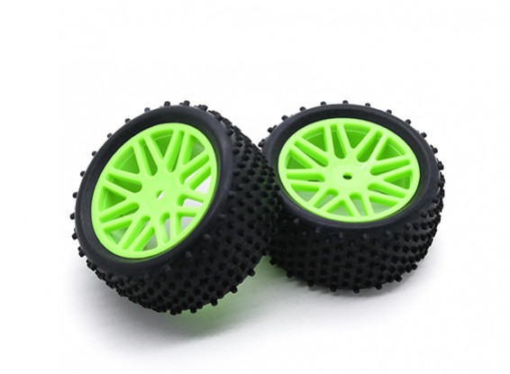 HobbyKing 1/10 аэратор Y-спицевые Задние / 12мм шины (зеленый) колеса Hex (2 шт / мешок)