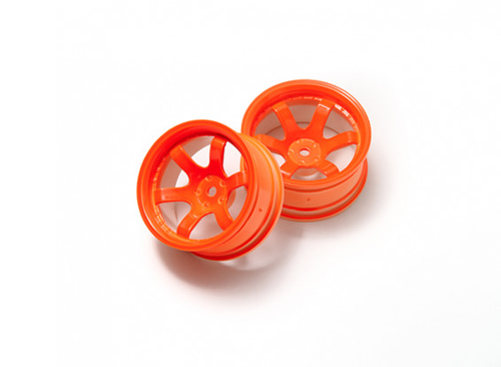 1:10 Ралли колеса 6-спицевые Neon Orange (9 мм Смещение)
