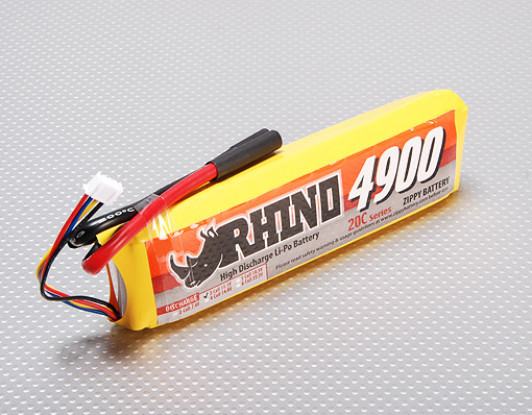 Rhino 4900mAh 3S1P 11.1V 20C LiPoly пакет