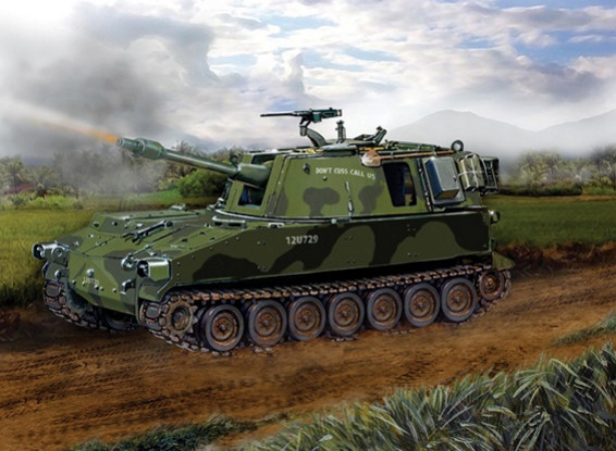 Italeri 1/35 Scale M108 Танк пластиковые модели Kit