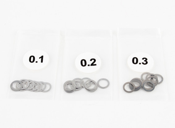 Нержавеющая сталь 5мм Shim Spacer 0,1 / 0,2 / 0,3 (10шт) - каждый 3Racing SAKURA FF 2014