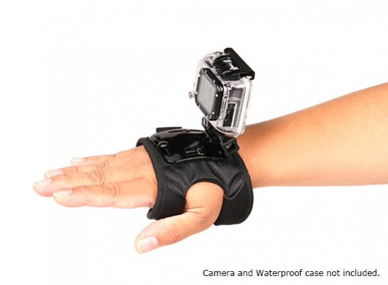 Регулируемая перчатка крепление для GoPro или TURNIGY кулачков действий (Large)