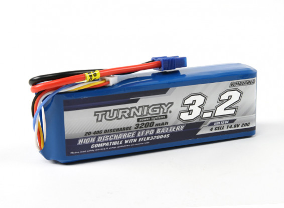 Turnigy 3200mAh 4S 20C LiPoly Аккумулятор ж / EC3 (E-Flite Совместимость EFLB32004S)