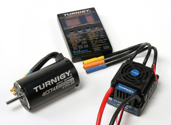 Turnigy 150A Водонепроницаемый Brushless ESC, Мотор и программирование карт Combo 1/8