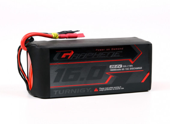 Turnigy Графен Professional 16000mAh 6S LiPo 15C Аккумулятор ж / 5.5mm разъем Пуля