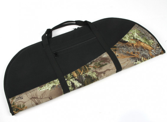 Проложенный изогнутый лук сумка - Woodland Camo / Black