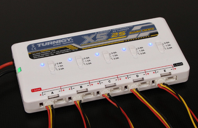 Turnigy 2S X5 5 порт Литий-полимерный аккумулятор зарядное устройство