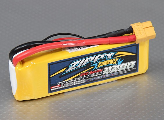 ZIPPY Компактный 2200mAh 2S 35C Lipo обновления