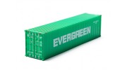 HO Scale 40ft Shipping Container (EVERGREEN) rear view