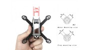 Kingkong Fly Egg 130 Racing Drone Airframe Kit Only Top view with dimensions