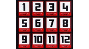 Trackstar Racing Number Decals (20 Sheets)
