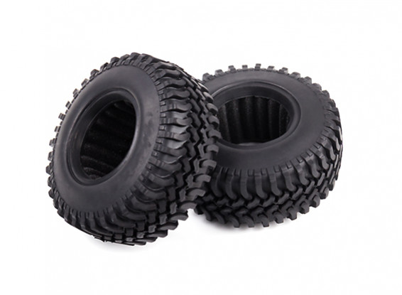 1/10 Scale Off Road Rock Crawler 1.9 Soft Compound Tyres with Foam Inserts (2 Tires and 2 Inserts) 