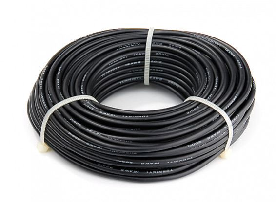 Turnigy High Quality 16AWG Silicone Wire 20m (Black)