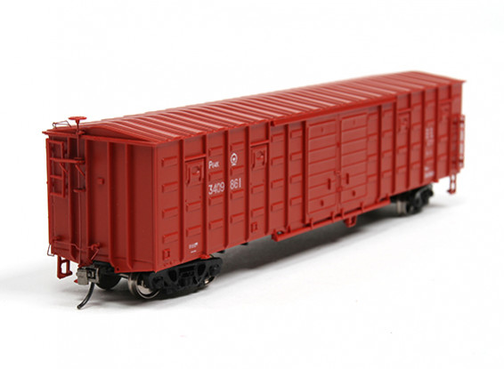 P64K Box Car (Ho Scale - 4 Pack) Brown Set 2 Front