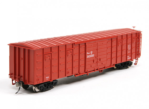 P64K Box Car (Ho Scale - 4 Pack) (Brown Set 4) Front