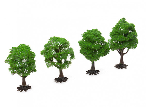 HobbyKing™ 90mm Scenic Wire Model Trees with Base (4 pcs)