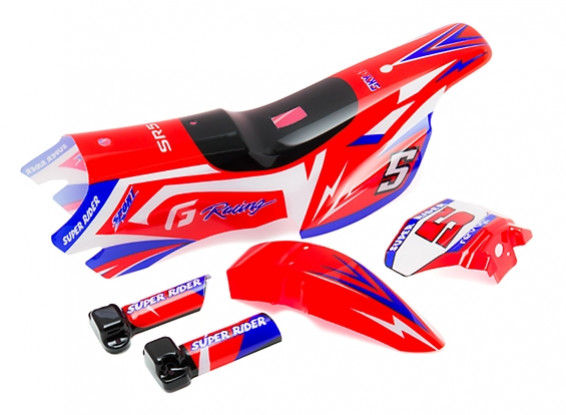 Body Shell Sets (Red) - Super Rider SR4 SR5 1/4 Scale Brushless RC Motorcycle