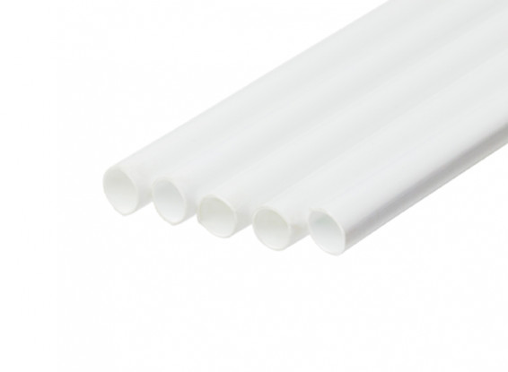 ABS Round Tube 8.0mm OD x 500mm White (Qty 5)