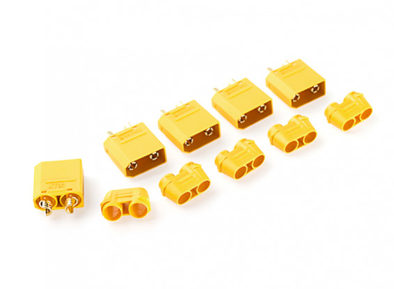 Nylon XT90 Connectors Male With End Cap (5 pcs/bag) Yellow 