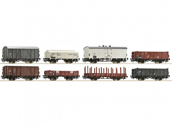 Roco/Fleischmann HO Scale 8 Piece Freight Wagon Set NS