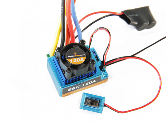 HobbyKing™ 120A 2~3S Waterproof Brushless Car ESC w/Reverse & 3A BEC 1