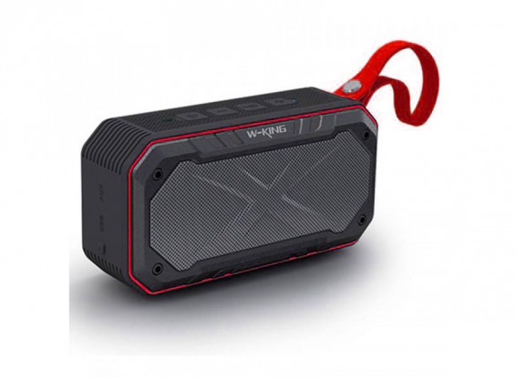 W-King S18 Waterproof Portable Intelligent Bluetooth Speaker With Calls/ FM Radio / AUX - RED