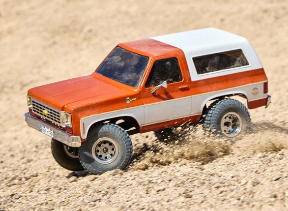 FMS (RTR) 1:24 FCX24 Chevrolet K5 Blazer (Orange/White) 4WD Rock Crawler w/2-Speed Transmission, Tx, LiPo, Lubes & Charger Bundle Deal