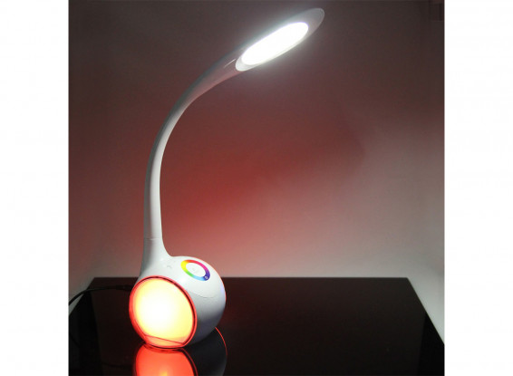 LED Table Reading Lamp With Wireless Speaker Charger Adjustable Color & Brightness