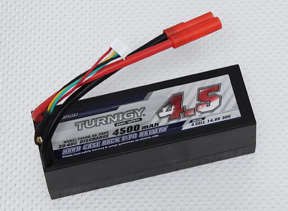Turnigy 4500mAh 4S 30Cハードケースパック（ROAR APPROVED）（DE倉庫）