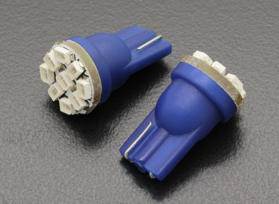 LEDコーンライト12V 1.35W（9 LED） - ブルー（2個）