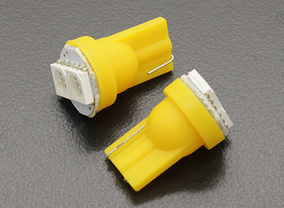 LEDコーンライト12V 0.4W（2 LED） - イエロー（2個）