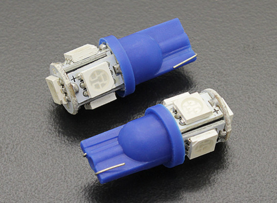 LEDコーンライト12V 1.0W（5 LED） - ブルー（2個）