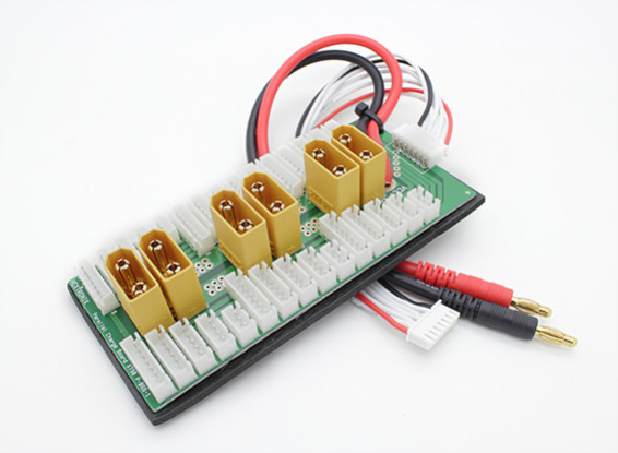 6バッテリー2〜6S（XT-90）をパックするためのHobbykingパラレル充電ボード