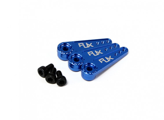 RJXアルミサーボアーム25Tロング - ブルー（3枚）