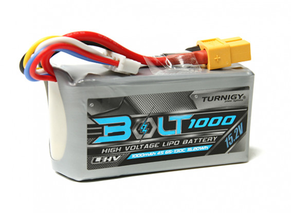 Turnigyボルト1000mAhの4S 15.2V 65〜130℃の高電圧Lipolyパック（LiHV）