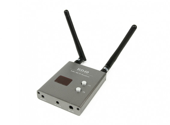 SkyZone FPV 5.8 GHzの40CH RD40ダイバーシティ受信機とA / Vケーブルおよび電源ケーブル