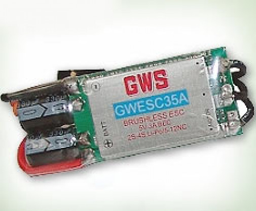 GWSブラシレスESC 35A 2-4S 3A BEC